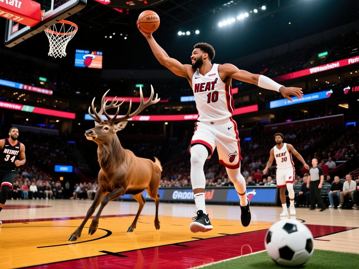 雄鹿轻取热火，字母哥砍下30+10